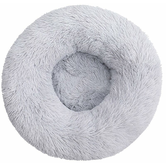 Fluffy Luxe Pet Bed for Dogs Cats, Anti-Slip Waterproof Base Machine Washable Durable Dog and Cat Cushion Bed(Grey,24in)
