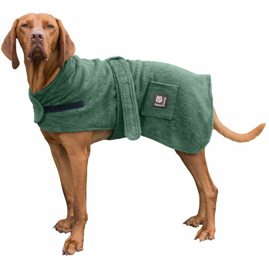 Danish Design - Dog Robe Towelling - 70 Cm (28') Green