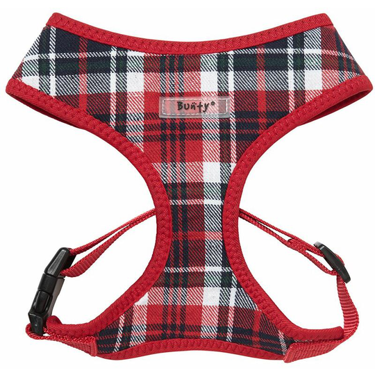 Soft Comfortable Mesh Breathable Fabric Dog Puppy Pet Adjustable Harness - Tartan - Large - Bunty