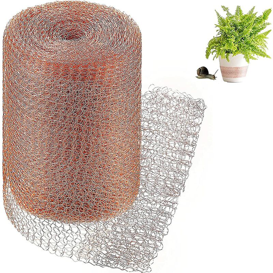 Copper mesh 6 meters, anti -rodent wire mesh, knitted mesh rodents, for the house the garden the rodent antiparasitic