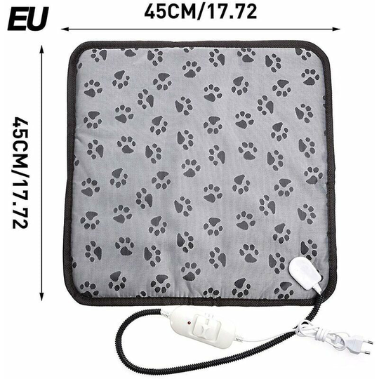 Plaid and Blanket Dog Cat Heat Mat Heating Pads Bite Proof Pet Mattress Adjustable Heating Pad - eu 45 x 45 cm Thsinde