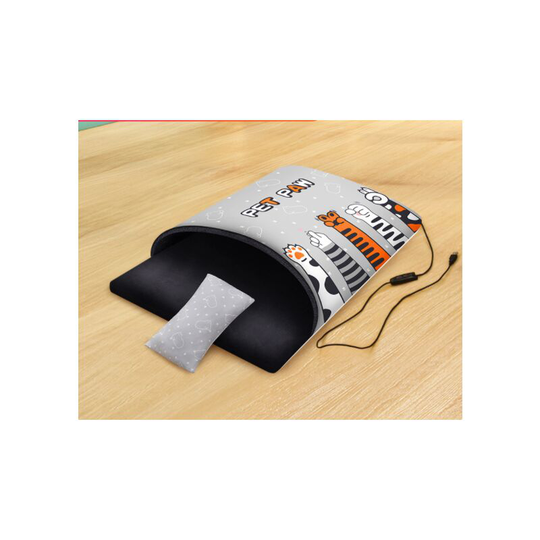 Pets Heating Mat for Cats and Dogs Heating Pad Cat Self-Heating Blanket Thermal Mat for Cats and Small Dogs,Square, Pet Claw, USB Heating Pattern,