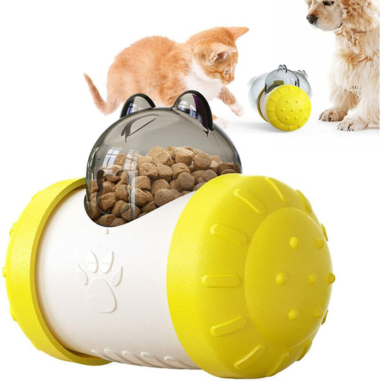 Aougo - Dog Treat Ball, Dog Croquette Dispenser Ball, Tumbler Treat Dispenser, Cat and Dog Educational Toy, Interactive Toy, Train Cats and Dogs