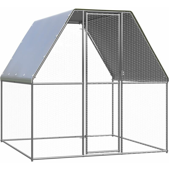 Vidaxl - Outdoor Chicken Cage 2x2x2 m Galvanised Steel Silver