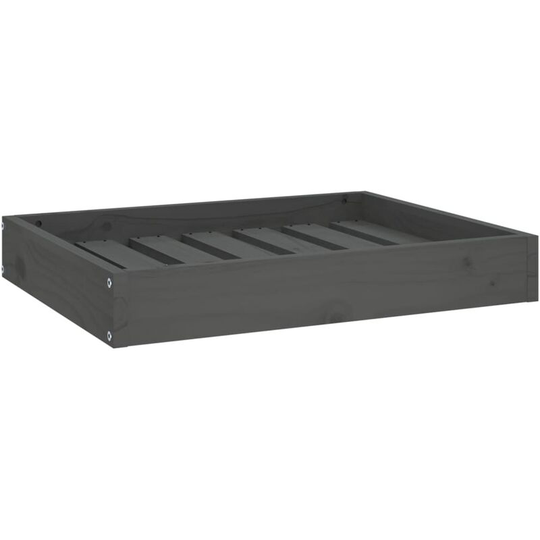 Dog Bed Grey 61.5x49x9 cm Solid Wood Pine vidaXL - Grey