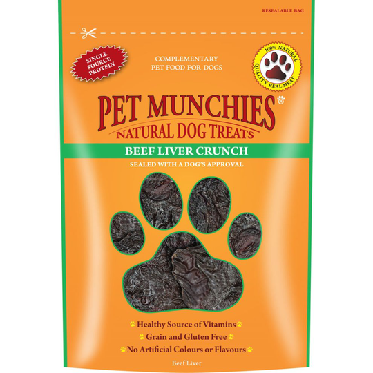 Pet Munchies Beef Liver Crunch 90g (Pack of 8)