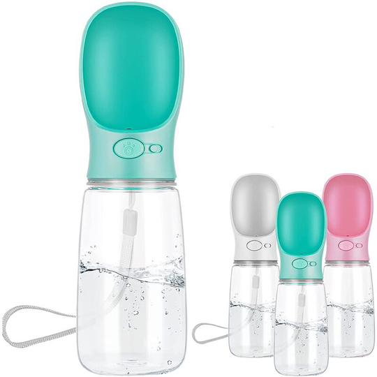 Dog Water Bottle 550ml, Portable Water Dispenser Water Bottle Dog Puppy Cat Pets Travel Water Drink Bottle-Blue