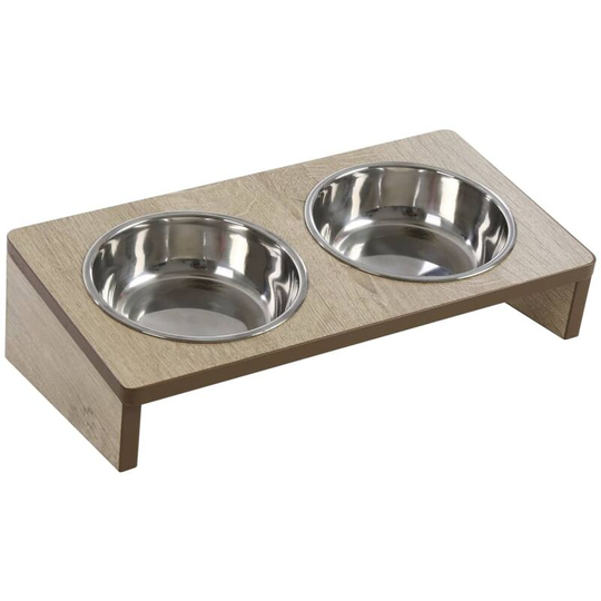 Jack And Vanilla - Pet Food Bowl Stand Molly 2x380 ml Brown Brown