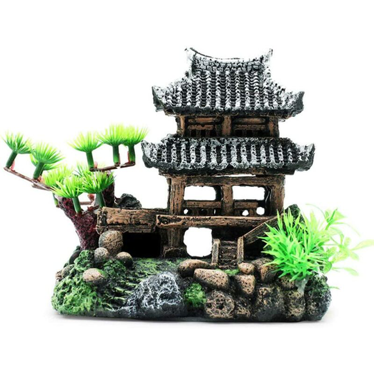 Heguyey - Aquarium fish tank decoration decoration prop resin house