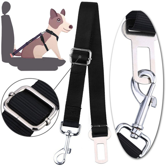 2 Packs Adjustable Dog Cat Car Seat Belt Safety Leash Vehicle Seat Belt Harness