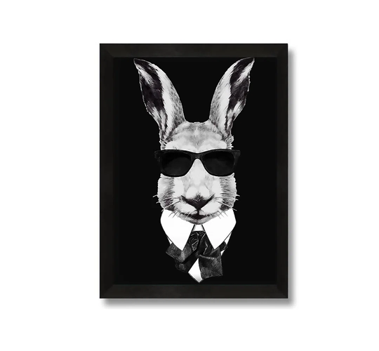 Mafia Rabbit - Picture Frame Graphic Art on Canvas