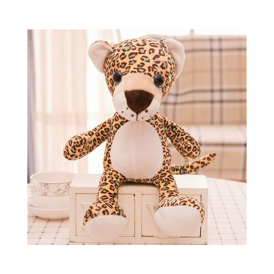 25cm Leopard Cute Forest Animal Stuffed Toy Jungle Wedding Throw Children's Gift Claw Machine Doll