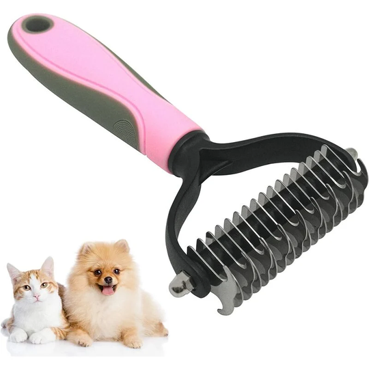 Dog Brush Cat Brush Long Hair Brush Massage Grooming Rake for Removing Dead Hair and Knots