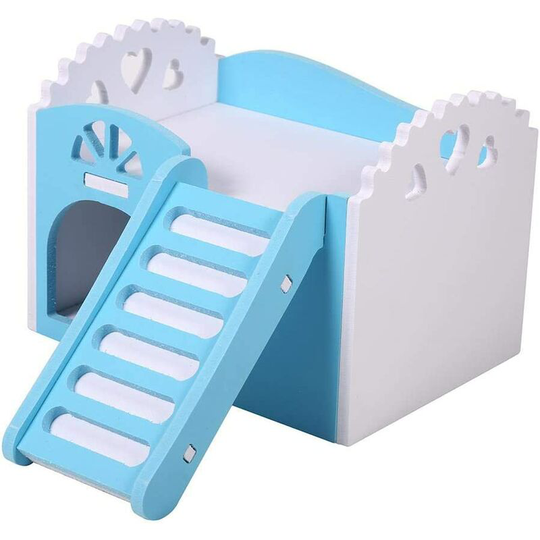 Hideout House, Hamster House, Sustainable Pet Home, for Small Animal Habitat (blue)