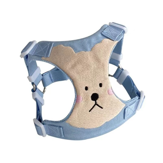 Cute pure cotton embroidered breathable back chest sleeve sleeve teddy biknia dog dog outlet traction rope 30*37cm