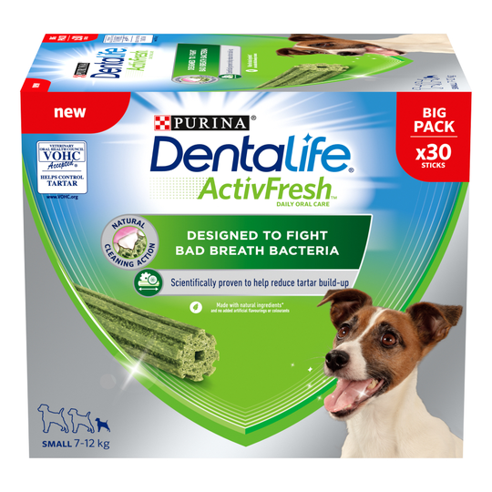 Purina Dentalife ActivFresh Daily Dental Care Snacks for Small Breed Dogs - 60 Sticks
