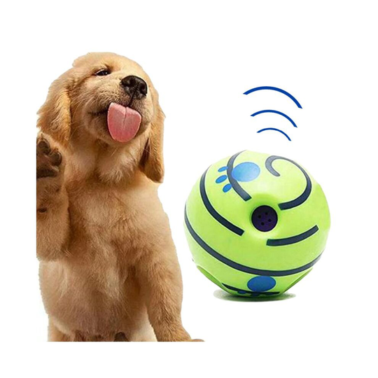 Funny Sound Puppy Chew Wobble Wag Giggle Ball Dog Play Training Sport Pet Toy