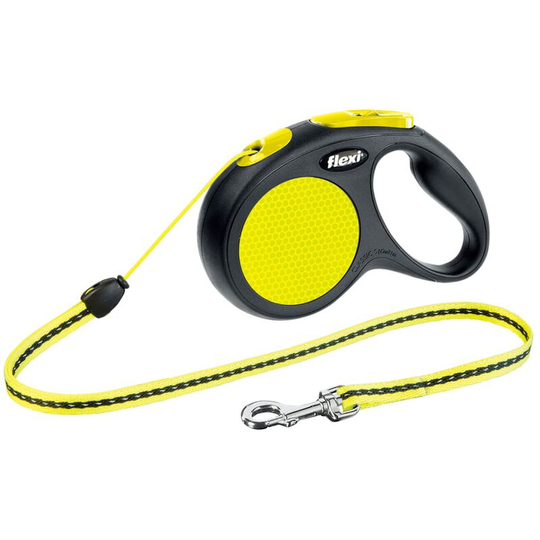Retractable Leash New Classic s 5 m Black and Neon 20911 Flexi Black