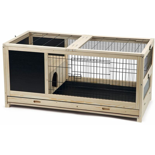 Indoor Rabbit Cage Jez Wood 116x54x55.5 cm Beeztees - Beige