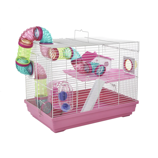Hugo Hamster Cage in Pink