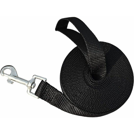 Dog leash 5m/ 10m / 15m black, dog training leash, long leash for small to large dogs