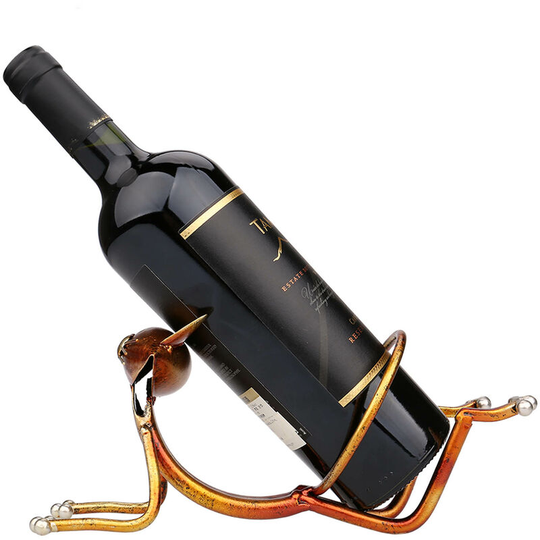 Yoga cat Wine holder Wine shelf Metal sculpture Practical sculpture Home decoration Interior decoration Crafts - Tooarts