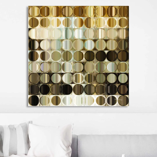 "Circles And Squares 41." By Mark Lawrence Print On Canvas