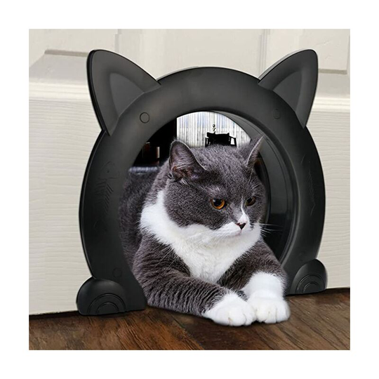 Sun Flowergb - Cat Flap for Concealing Cat Litter and Food, abs Plastic Indoor Cat Hallway for Hollow or Solid Interior Door, 10.5' x 2.5' x 9.1'.