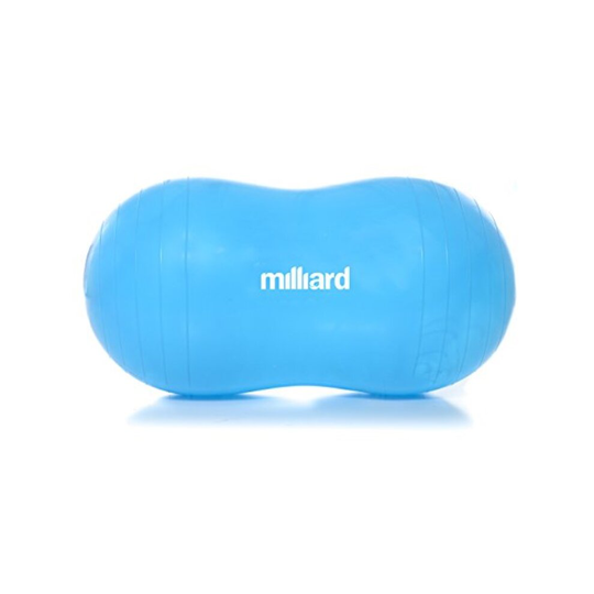 Milliard Peanut Ball Blue Approximately 31x15 inch (80x40cm) Physio Roll for Exercise, Therapy, Labor Birthing and Dog Training