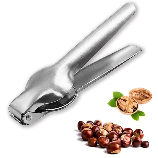 Tinor - Chestnut Cutter, 17.5cm Stainless Steel Chestnut Tweezers, Multi-Function Screwdriver Chestnut Opener Nutcracker Tongs Nutcracker Clips for