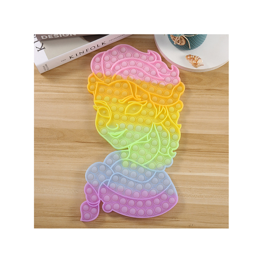 (Rainbow ) POPIT Toy Fidget Toys Princess Elsa Push it Bubble