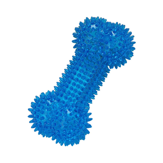 Betterlifegb - Durable Pet Puppy Dog Squeaky Chew Bone Toys, Bite Resistant Non-Toxic Soft Natural tpr Rubber, Dog Pet Chew Tooth Cleaning Ring
