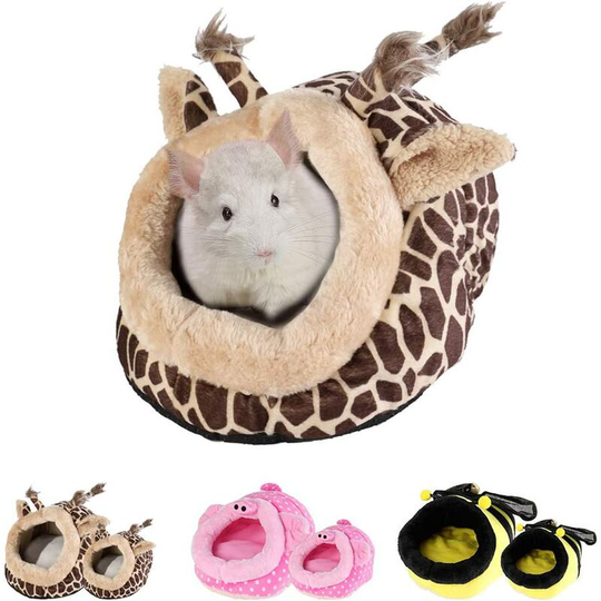 Echoo - Small Animal House Nest Cozy Warm Plush Cotton Sleeping Bed Cave Accessories For Lgel Cat Rabbit Ham