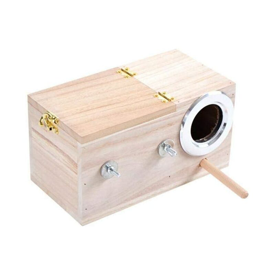 Parakeet Nesting Box, Pet Bird Wooden House Parakeet Nest Box Bird House Box Parrotlets Wood For Lovebirds Breeding Mating Bird Supplies Box (l)