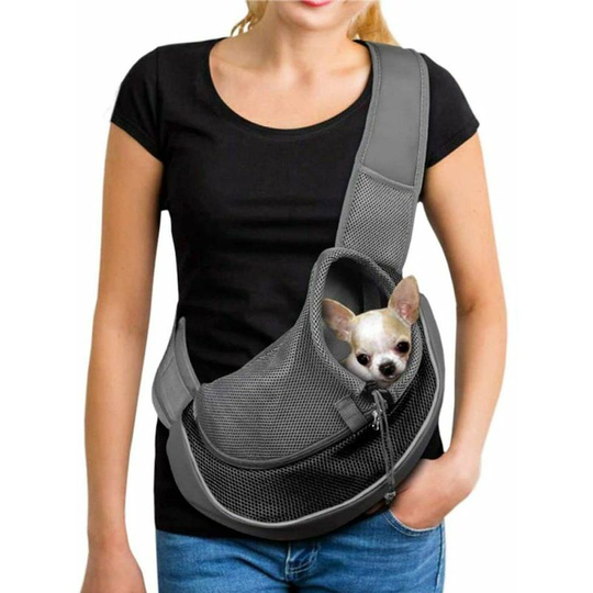 Portable Dog Carrier Bag Breathable Mesh Crossbody Bag for Dog and Cat Puppy Pet Shoulder Sling Adjustable Carrier Bag Travel Bag for Small Pets Dog,S