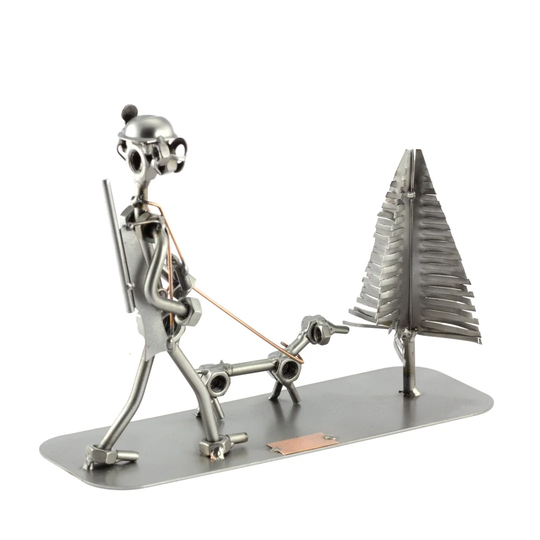 Hunter with Dog Screw Man Plaisance