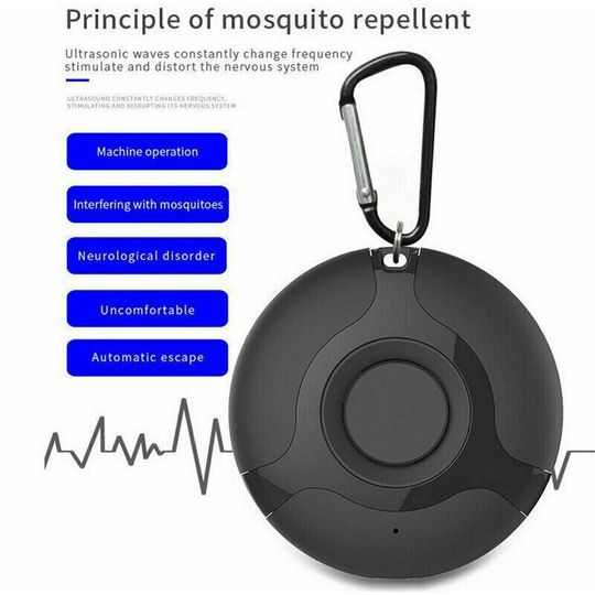 Portable Ultrasonic Insect Repeller Black usb Outdoor Insect Repellent