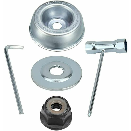 5pcs Brush Cutter Head Nut Kit For STIHL Lawn Mower, Lawn Mower Gearbox Metal Blade Plate for STIHL FS55 FS56 FS120 FS130 FS130R FS200 FS200R