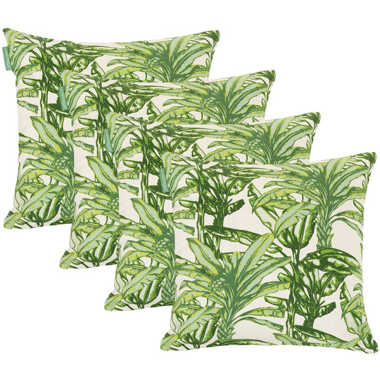 Garden Outdoor Premium Water Resistant Treated Canvas Cotton Filled Cushion (Fern, 4pk) - Gardenista