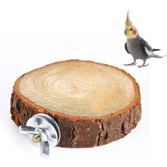 Bird Perch Stand Platform Toy Natural Wood Parrot Playground Paw Grinding Toys Exercise Pet Toy African Macaw Grays Budgies Parakeet Conure Hamster