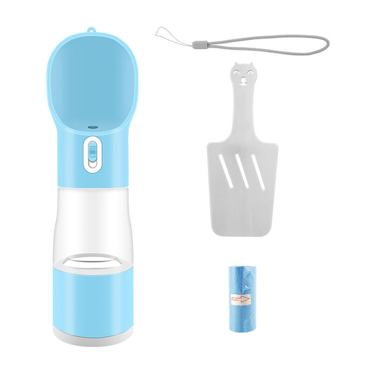Muff - Portable Dog Water Bottle Pet Drinking Bottle Leak Proof Portable Puppy Water Bottle Dispenser 258ML Blue