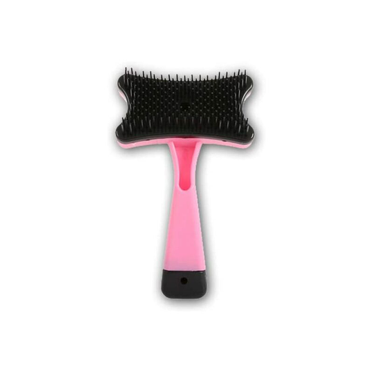 Dog Brush, Cat Brush, Self Cleaning Slicker Brush, for Small to Large Dog or Cat Best for Grooming Removes Loose Hair and Dead Hair (red)