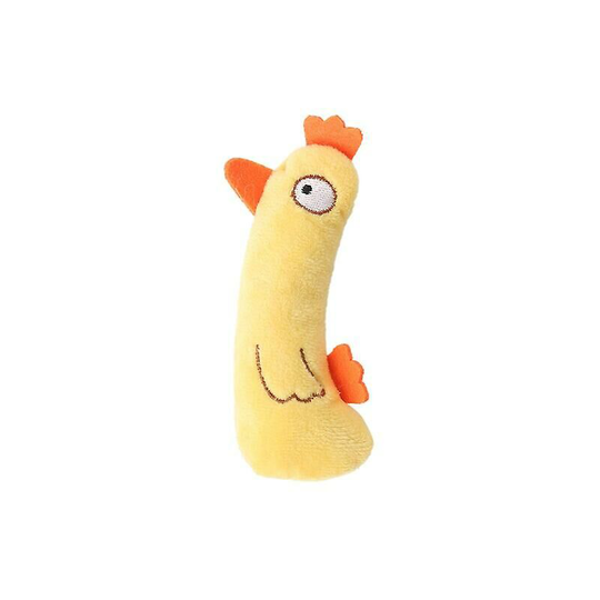 Cat Toys Teeth Grinding Interactive Ball Catnip Cat Training Toy Pet Squeaky Supplies Products For Cats Hot - Yellow Chicken