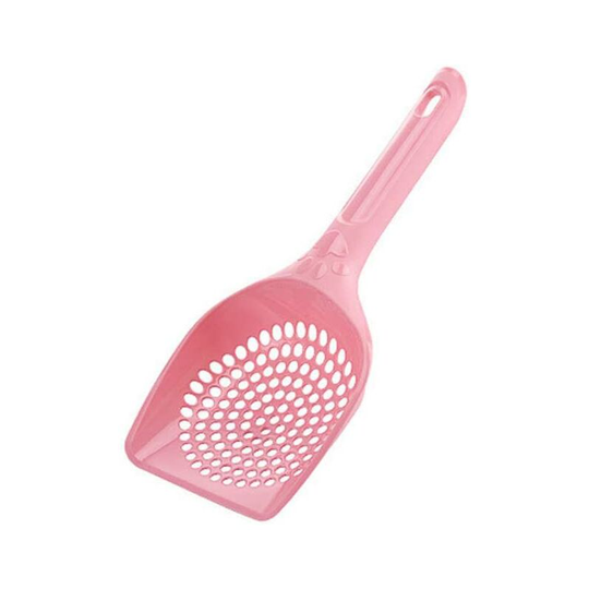 Plastic Cat Litter Scoop Pet Care Sand Garbage Shovel Shovel Hollow Holes Cleaning Tool Durable and Easy to Use (Pink)