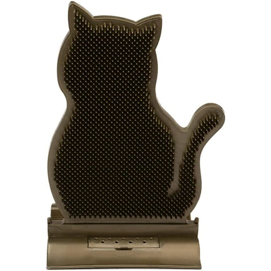 Bigger Cat Self Grooming with Softer Pet Catnip with Massage Comb, Grooming Brush Controls Hair Loss(Brown)