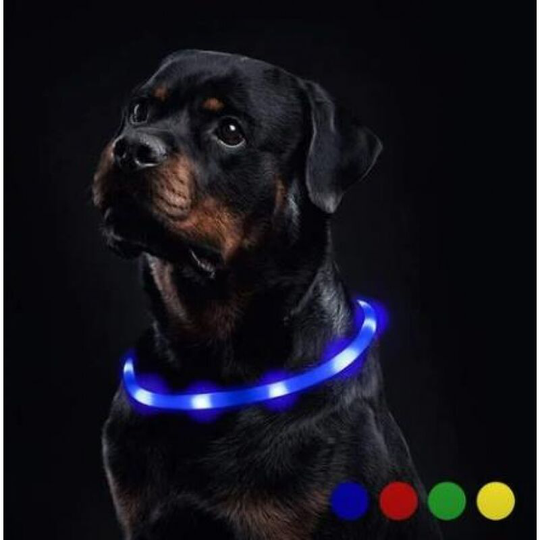 Dog Collars, led Light Collars for Dogs 20 Hours Continuous Waterproof Lighting, usb Rechargeable Cuttable Safety Collar Light Strips - Guajuni 3