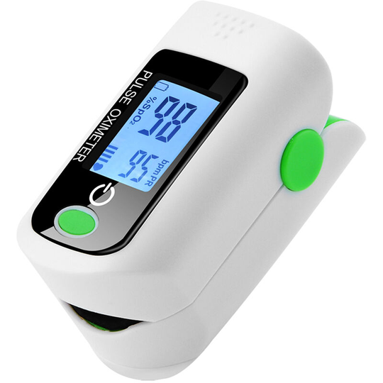 Fingertip Pulse Oximeter Blood Oxygen Saturation SpO2 & pr Monitor 8S Quick Measure,Pulse Rate Measurement Meter for Home Sports Travel,Green - Green