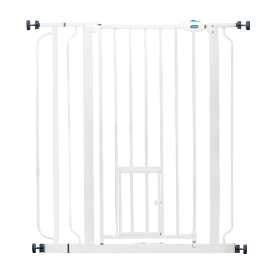 Carlson Extra High Pet Gate with Cat Flap - Height 91.44cm, Width 73.66 - 92.71cm