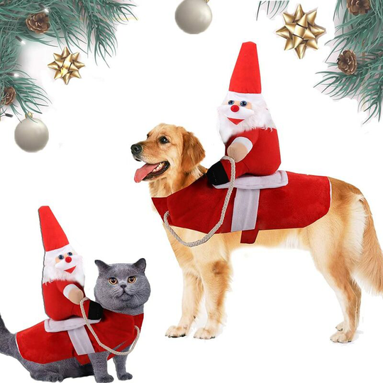 FVO - Christmas Clothes for Dog, Creative Christmas Dog Costume, Santa Claus Costume for Dog Cats, Clothes for Pets-L