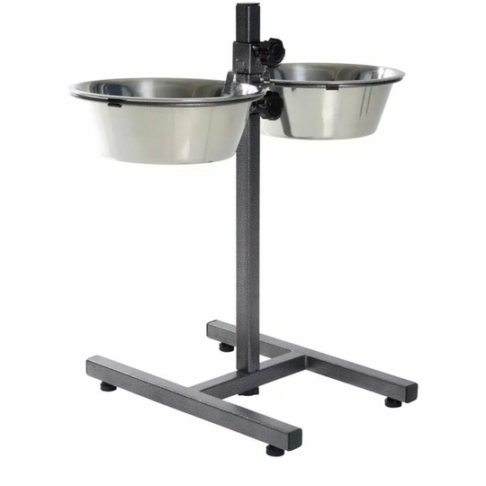 Trixie - Adjustable Dog Bowl Stand 5.6 l 24 cm 24922 Silver